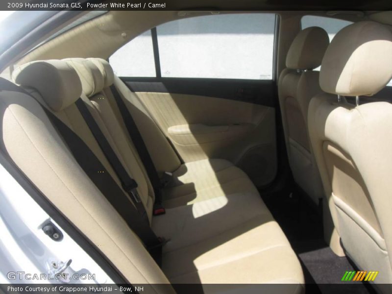 Powder White Pearl / Camel 2009 Hyundai Sonata GLS