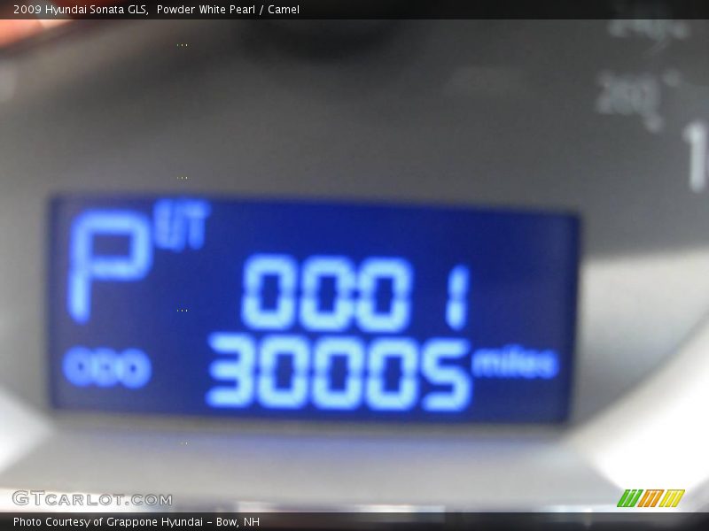 Powder White Pearl / Camel 2009 Hyundai Sonata GLS