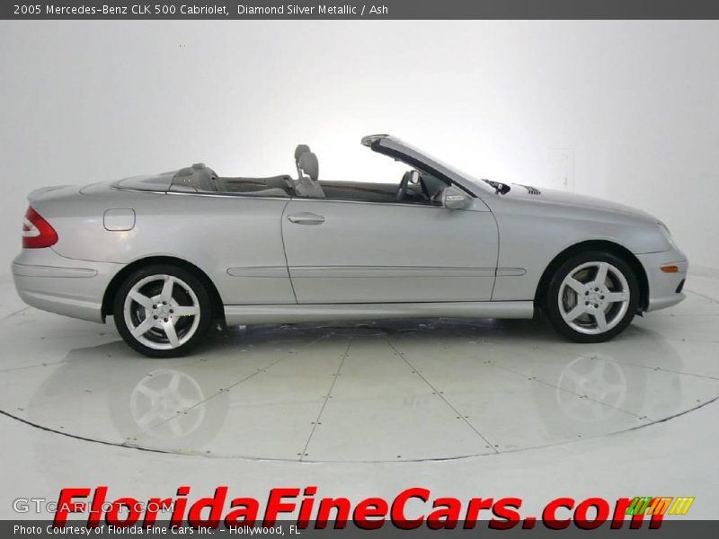 Diamond Silver Metallic / Ash 2005 Mercedes-Benz CLK 500 Cabriolet