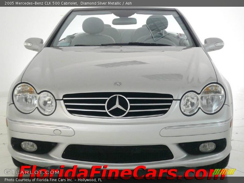 Diamond Silver Metallic / Ash 2005 Mercedes-Benz CLK 500 Cabriolet