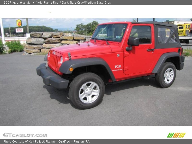 Flame Red / Dark Slate Gray/Medium Slate Gray 2007 Jeep Wrangler X 4x4