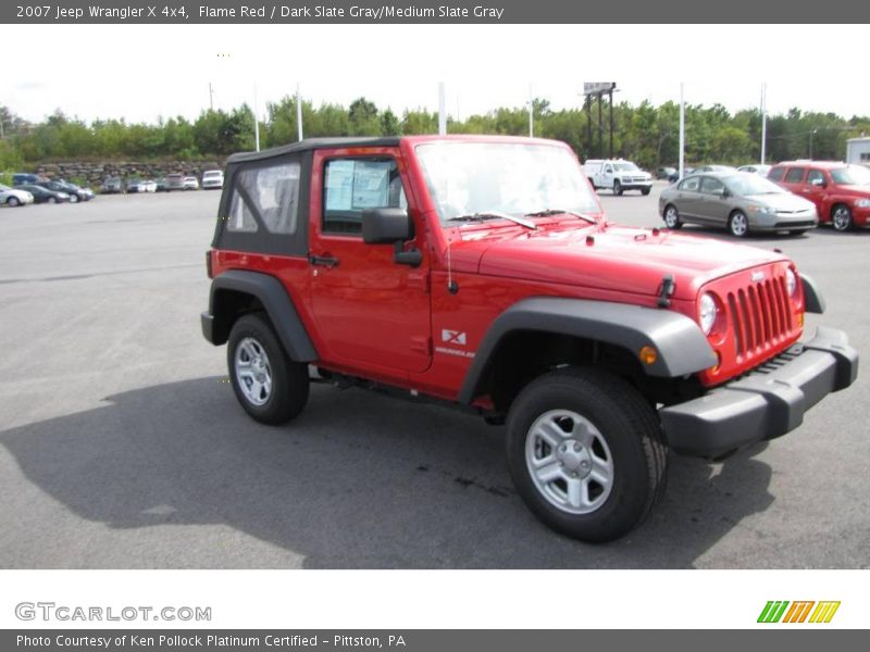 Flame Red / Dark Slate Gray/Medium Slate Gray 2007 Jeep Wrangler X 4x4