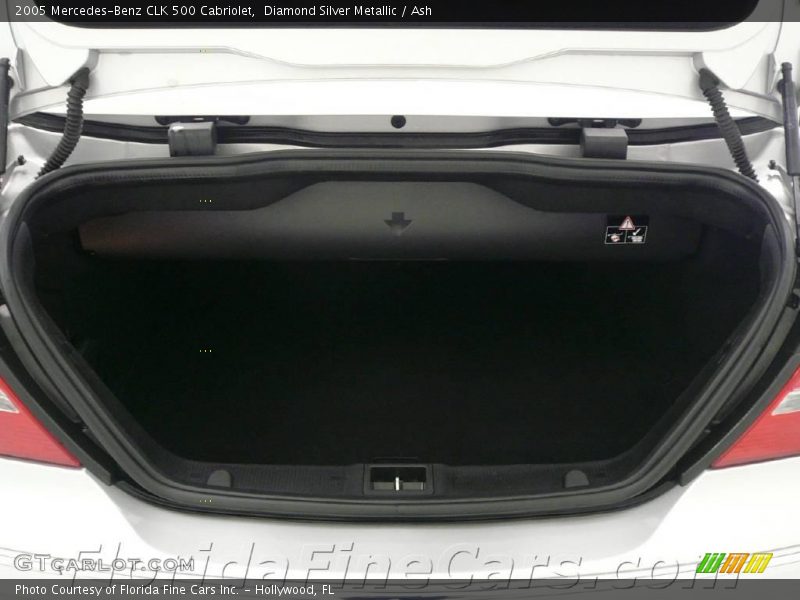 Diamond Silver Metallic / Ash 2005 Mercedes-Benz CLK 500 Cabriolet
