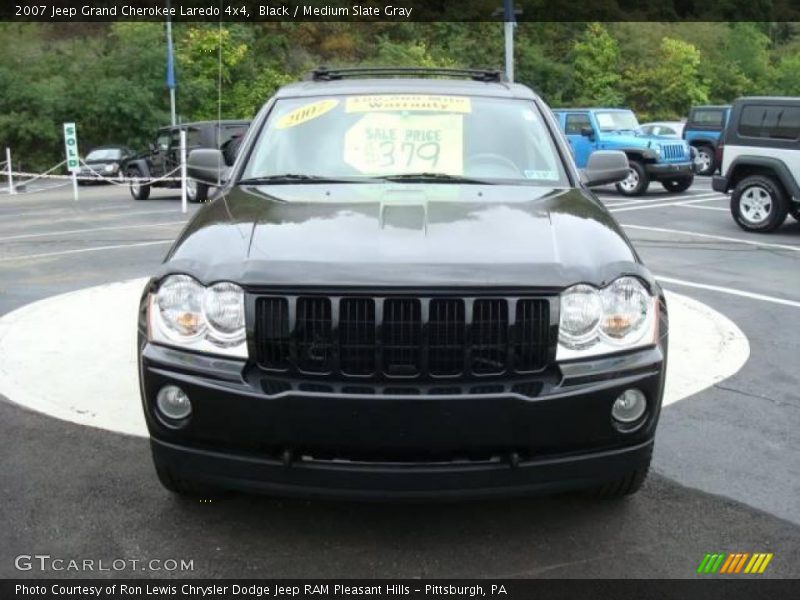 Black / Medium Slate Gray 2007 Jeep Grand Cherokee Laredo 4x4