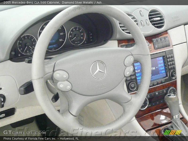 Diamond Silver Metallic / Ash 2005 Mercedes-Benz CLK 500 Cabriolet