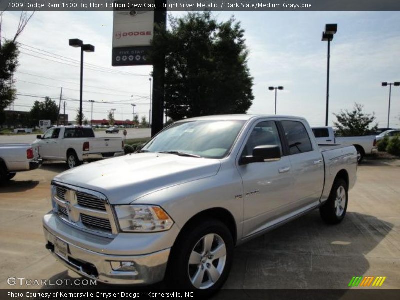 Bright Silver Metallic / Dark Slate/Medium Graystone 2009 Dodge Ram 1500 Big Horn Edition Crew Cab