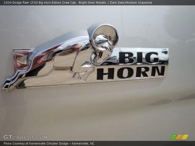 Bright Silver Metallic / Dark Slate/Medium Graystone 2009 Dodge Ram 1500 Big Horn Edition Crew Cab