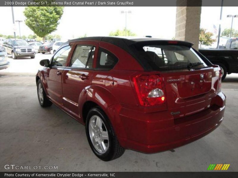 Inferno Red Crystal Pearl / Dark Slate Gray/Red 2009 Dodge Caliber SXT