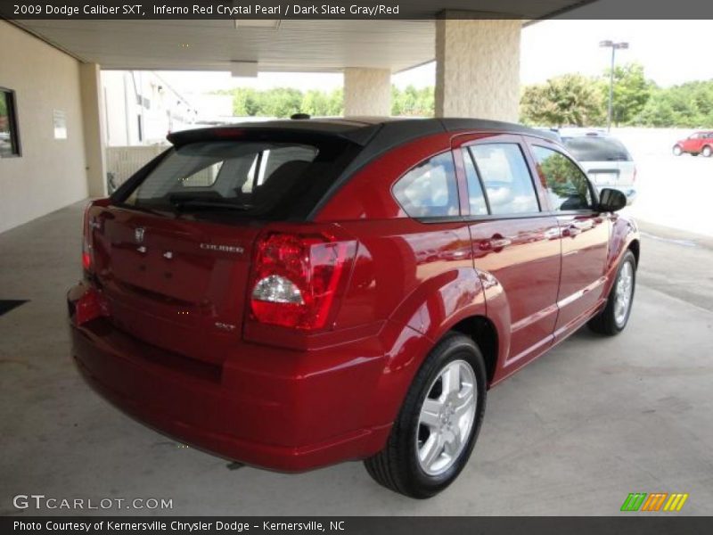 Inferno Red Crystal Pearl / Dark Slate Gray/Red 2009 Dodge Caliber SXT