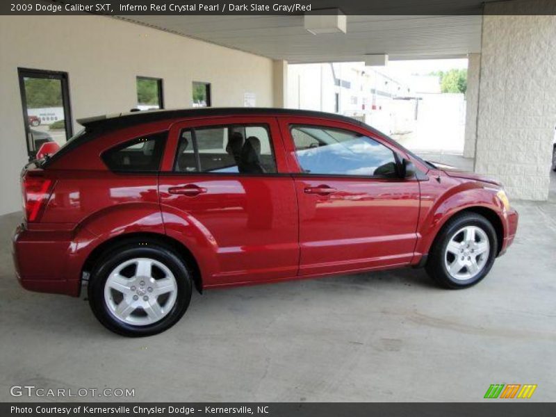 Inferno Red Crystal Pearl / Dark Slate Gray/Red 2009 Dodge Caliber SXT