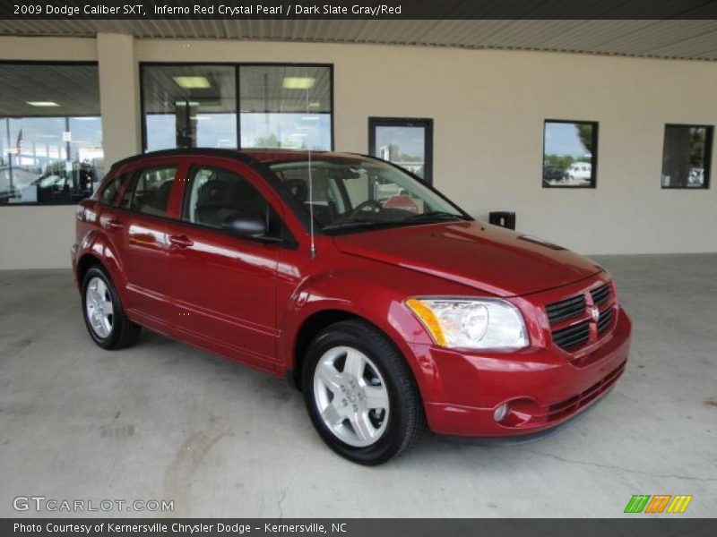 Inferno Red Crystal Pearl / Dark Slate Gray/Red 2009 Dodge Caliber SXT
