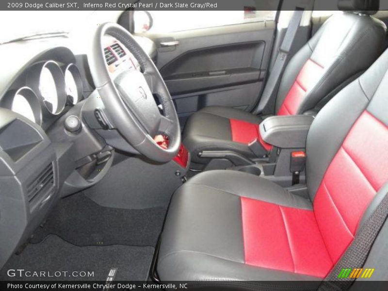 Inferno Red Crystal Pearl / Dark Slate Gray/Red 2009 Dodge Caliber SXT