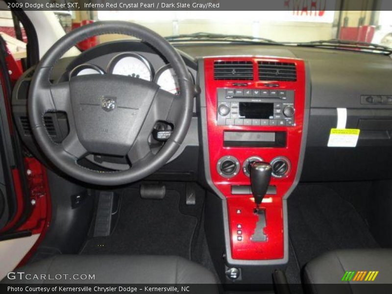 Inferno Red Crystal Pearl / Dark Slate Gray/Red 2009 Dodge Caliber SXT