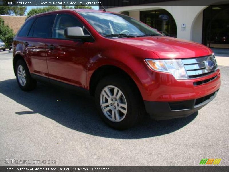Redfire Metallic / Medium Light Stone 2008 Ford Edge SE