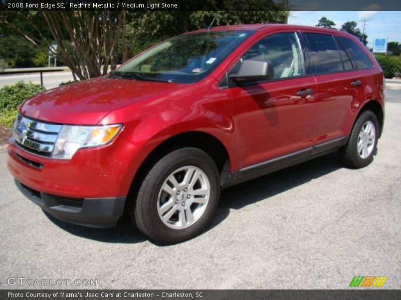 Redfire Metallic / Medium Light Stone 2008 Ford Edge SE
