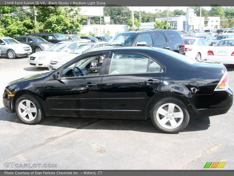 Black Ebony / Medium Light Stone 2008 Ford Fusion SE V6