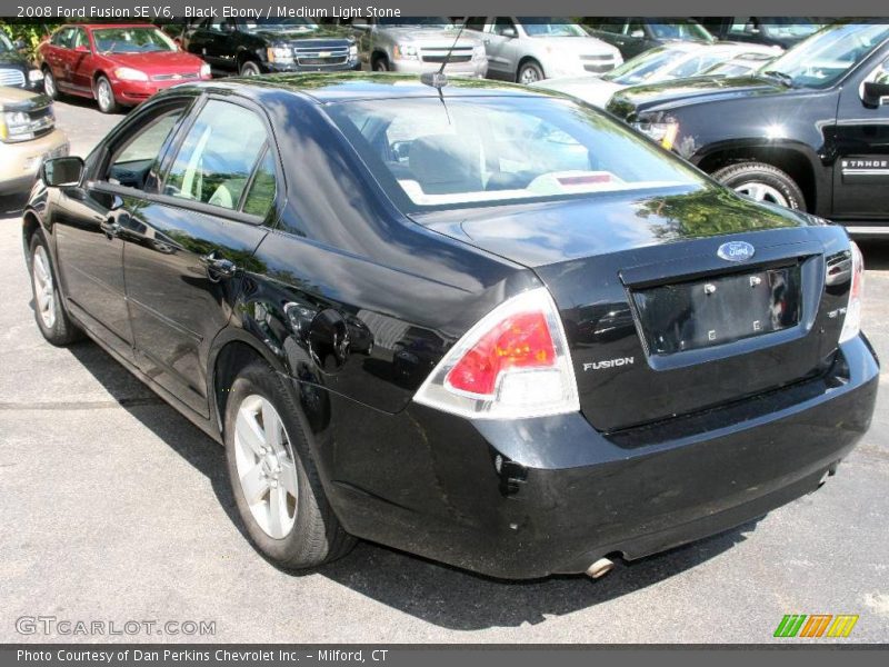 Black Ebony / Medium Light Stone 2008 Ford Fusion SE V6