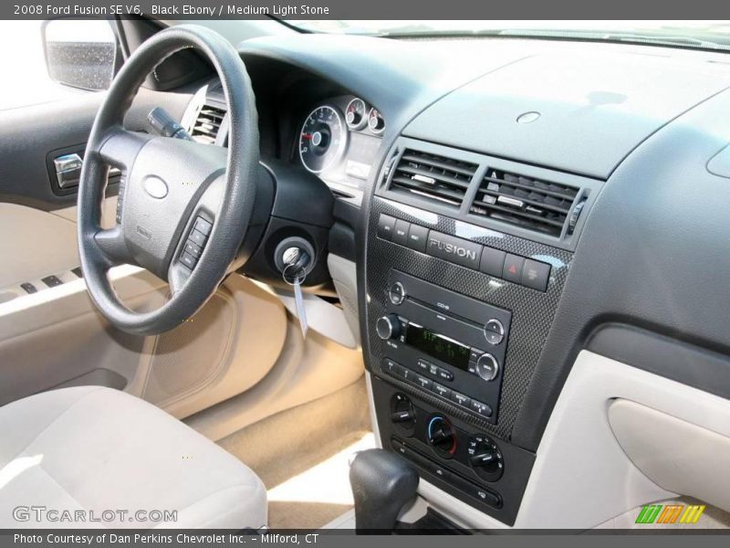 Black Ebony / Medium Light Stone 2008 Ford Fusion SE V6