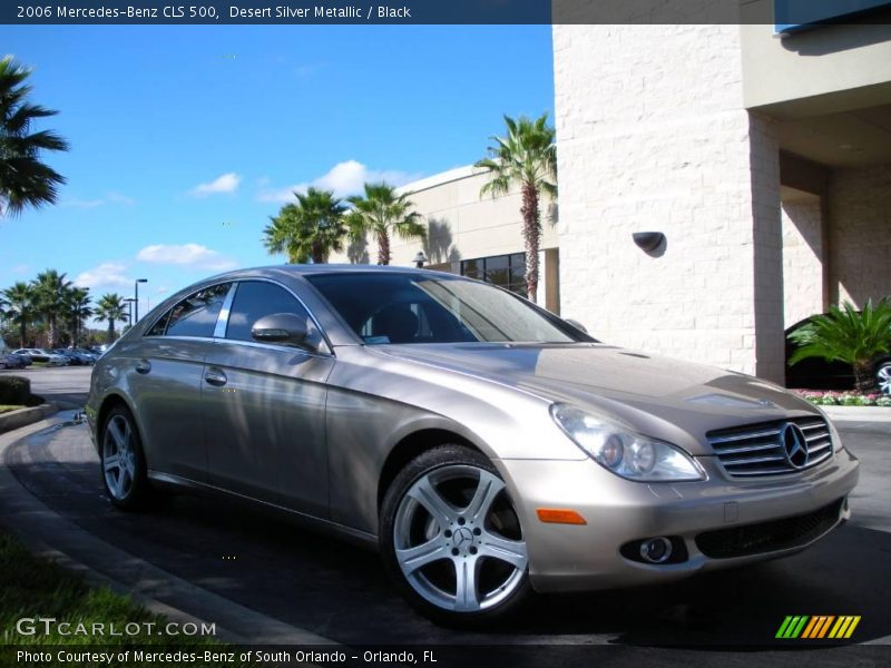 Desert Silver Metallic / Black 2006 Mercedes-Benz CLS 500