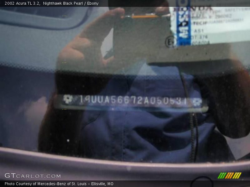 Nighthawk Black Pearl / Ebony 2002 Acura TL 3.2