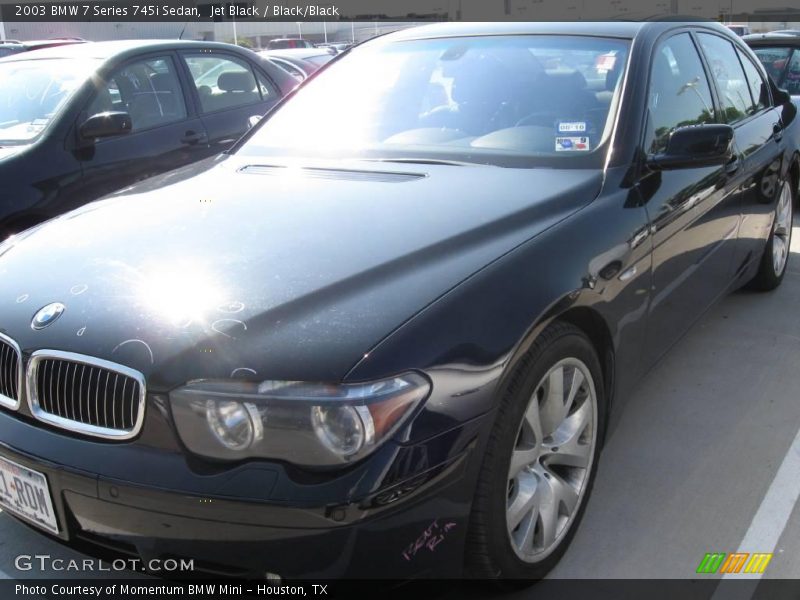 Jet Black / Black/Black 2003 BMW 7 Series 745i Sedan