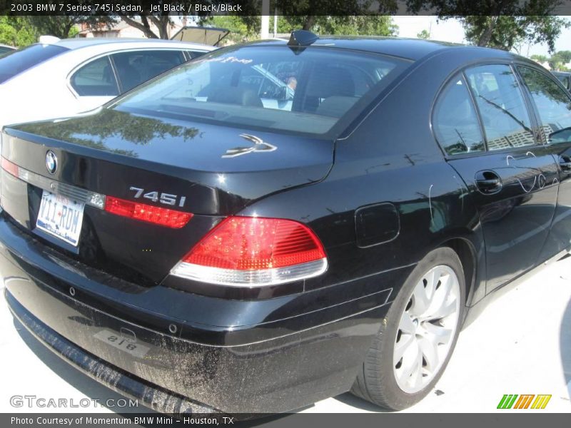 Jet Black / Black/Black 2003 BMW 7 Series 745i Sedan