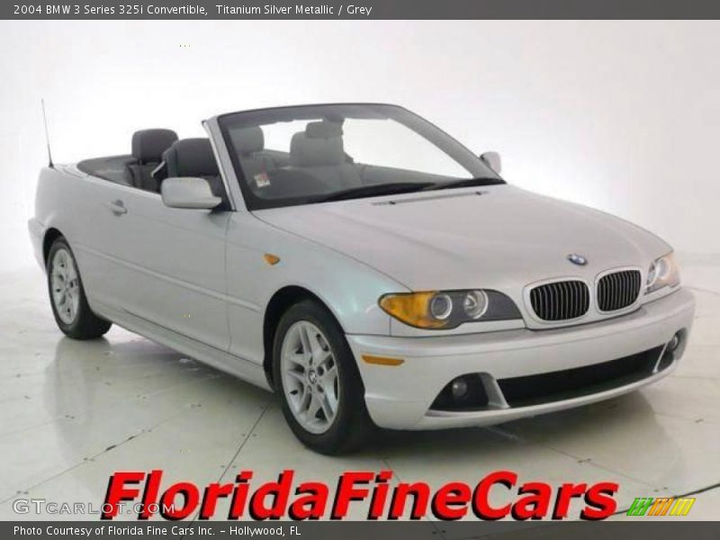 Titanium Silver Metallic / Grey 2004 BMW 3 Series 325i Convertible