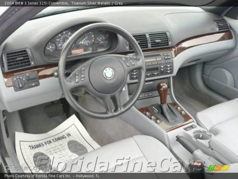 Titanium Silver Metallic / Grey 2004 BMW 3 Series 325i Convertible