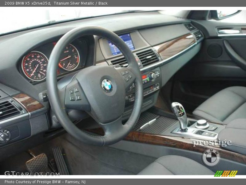 Titanium Silver Metallic / Black 2009 BMW X5 xDrive35d