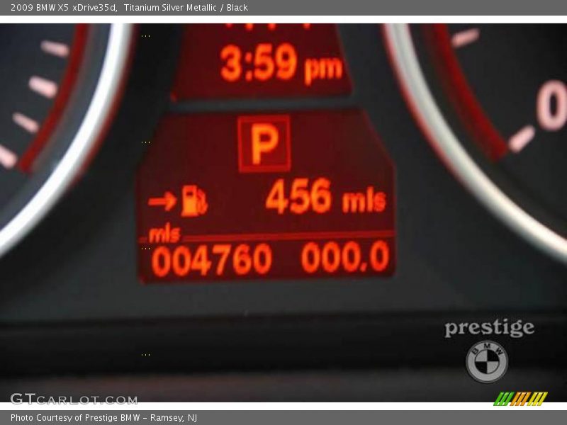 Titanium Silver Metallic / Black 2009 BMW X5 xDrive35d