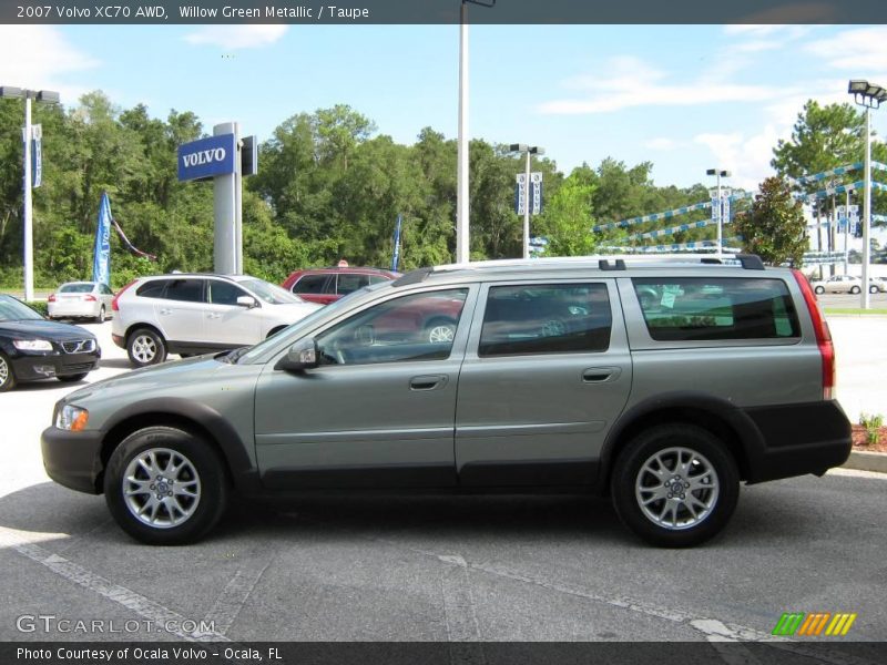 Willow Green Metallic / Taupe 2007 Volvo XC70 AWD