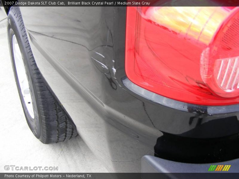 Brilliant Black Crystal Pearl / Medium Slate Gray 2007 Dodge Dakota SLT Club Cab