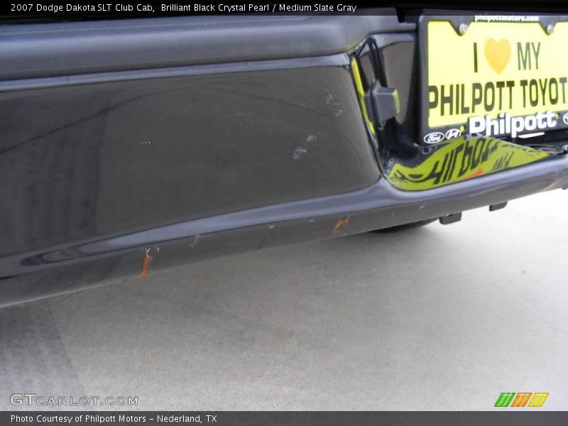 Brilliant Black Crystal Pearl / Medium Slate Gray 2007 Dodge Dakota SLT Club Cab