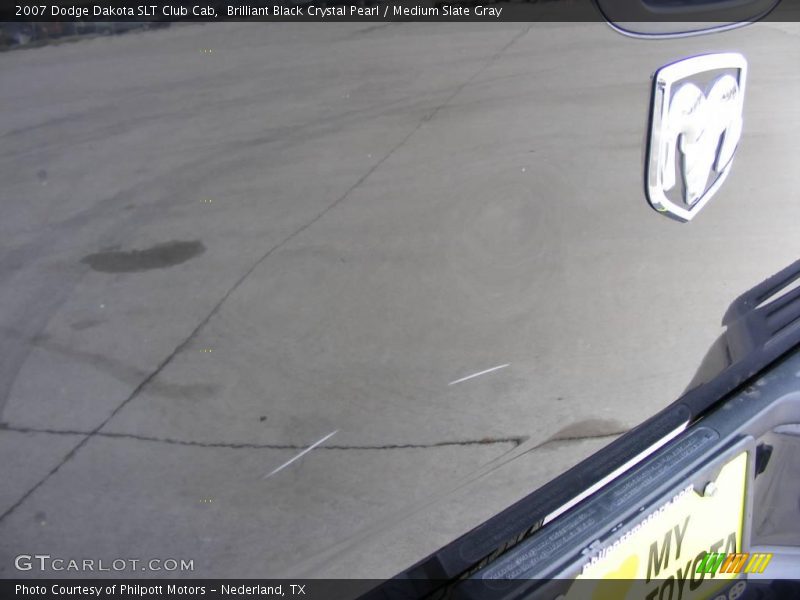 Brilliant Black Crystal Pearl / Medium Slate Gray 2007 Dodge Dakota SLT Club Cab
