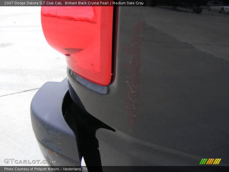 Brilliant Black Crystal Pearl / Medium Slate Gray 2007 Dodge Dakota SLT Club Cab