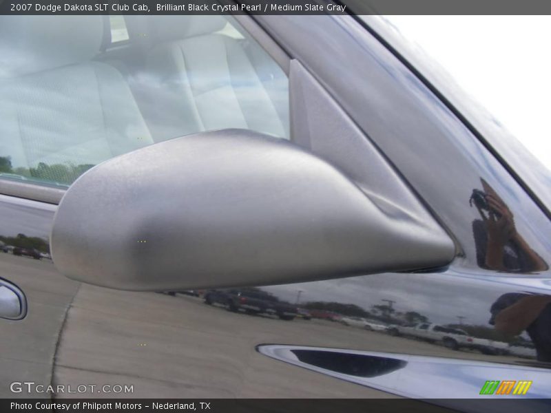Brilliant Black Crystal Pearl / Medium Slate Gray 2007 Dodge Dakota SLT Club Cab