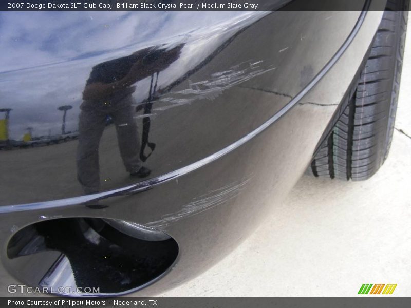 Brilliant Black Crystal Pearl / Medium Slate Gray 2007 Dodge Dakota SLT Club Cab