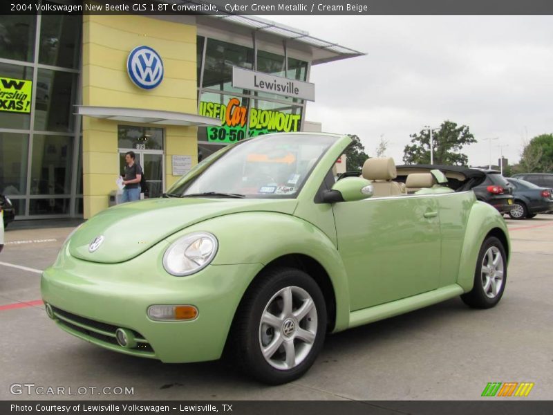 Cyber Green Metallic / Cream Beige 2004 Volkswagen New Beetle GLS 1.8T Convertible
