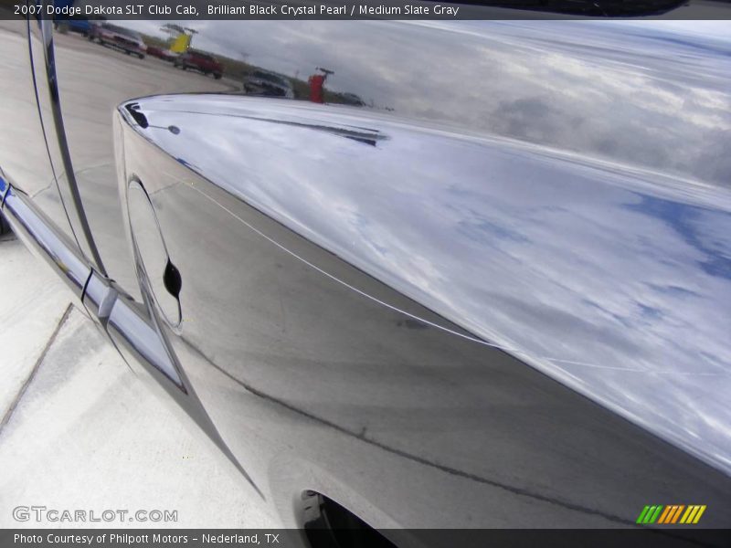 Brilliant Black Crystal Pearl / Medium Slate Gray 2007 Dodge Dakota SLT Club Cab