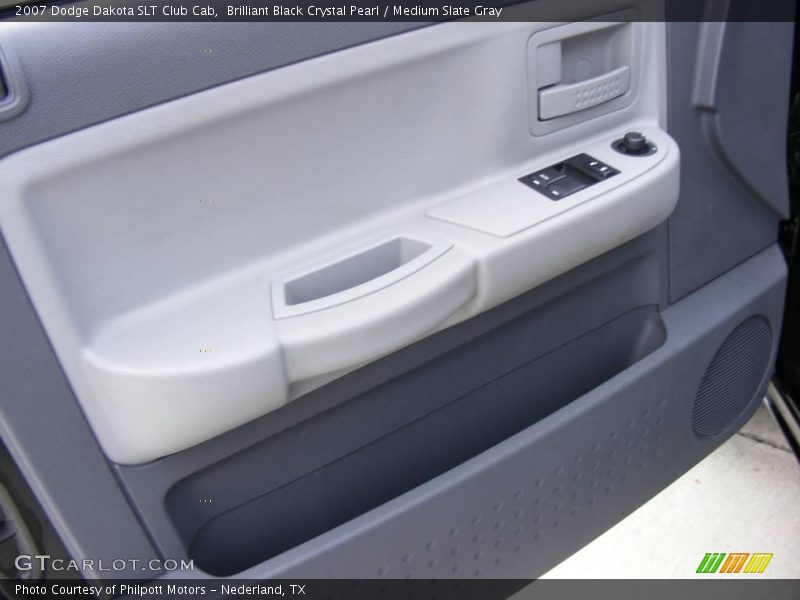 Brilliant Black Crystal Pearl / Medium Slate Gray 2007 Dodge Dakota SLT Club Cab