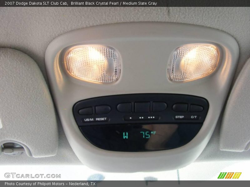 Brilliant Black Crystal Pearl / Medium Slate Gray 2007 Dodge Dakota SLT Club Cab