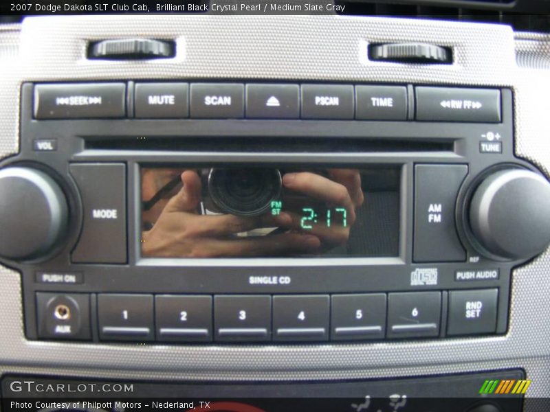 Brilliant Black Crystal Pearl / Medium Slate Gray 2007 Dodge Dakota SLT Club Cab