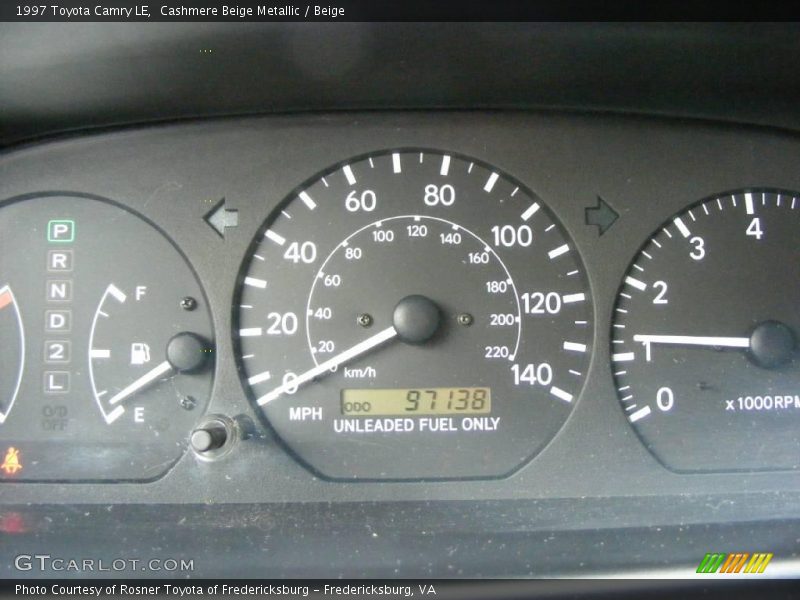 Cashmere Beige Metallic / Beige 1997 Toyota Camry LE