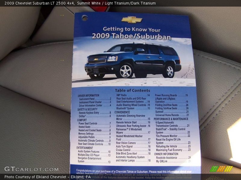 Summit White / Light Titanium/Dark Titanium 2009 Chevrolet Suburban LT 2500 4x4