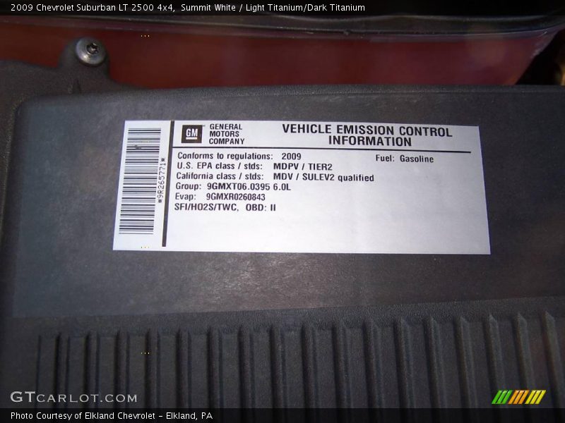 Summit White / Light Titanium/Dark Titanium 2009 Chevrolet Suburban LT 2500 4x4