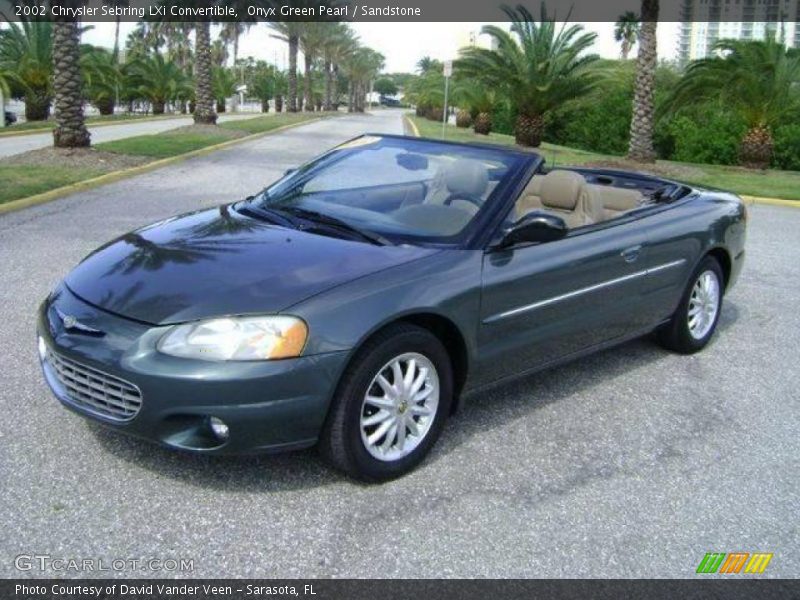 Onyx Green Pearl / Sandstone 2002 Chrysler Sebring LXi Convertible
