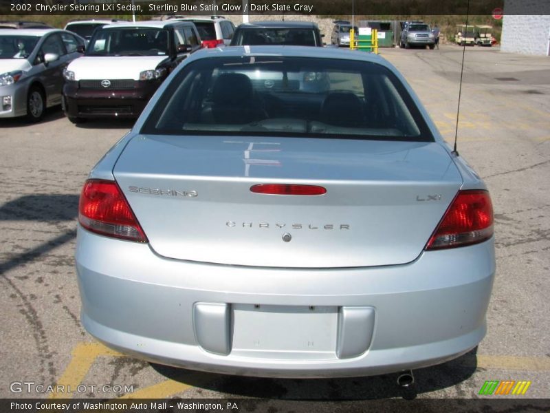 Sterling Blue Satin Glow / Dark Slate Gray 2002 Chrysler Sebring LXi Sedan