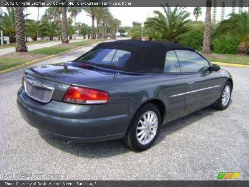 Onyx Green Pearl / Sandstone 2002 Chrysler Sebring LXi Convertible