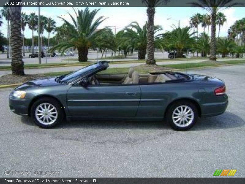 Onyx Green Pearl / Sandstone 2002 Chrysler Sebring LXi Convertible