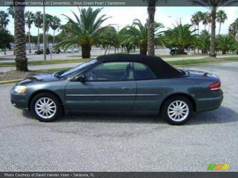 Onyx Green Pearl / Sandstone 2002 Chrysler Sebring LXi Convertible